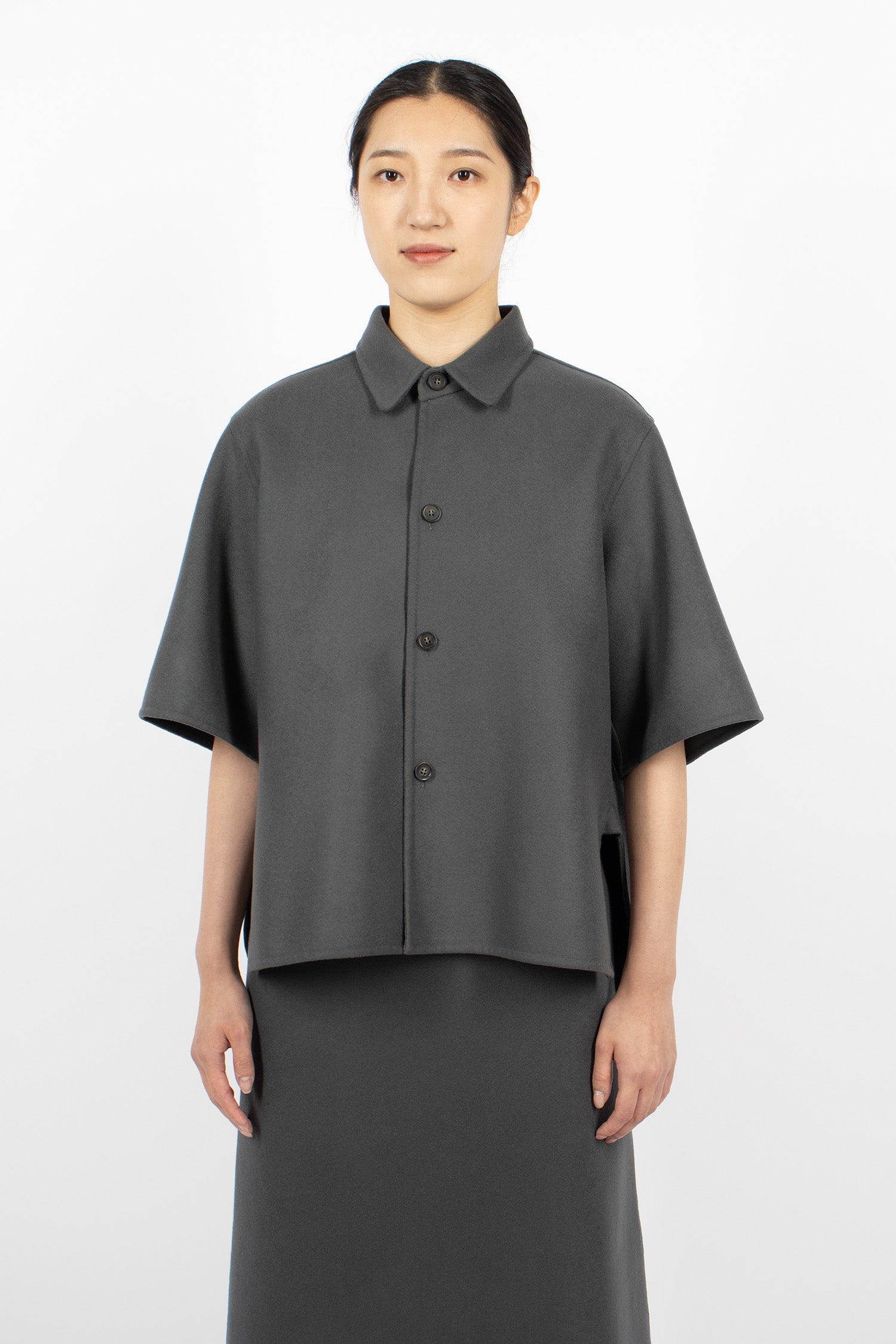 Bardi Wool Shirt Jacket Slate