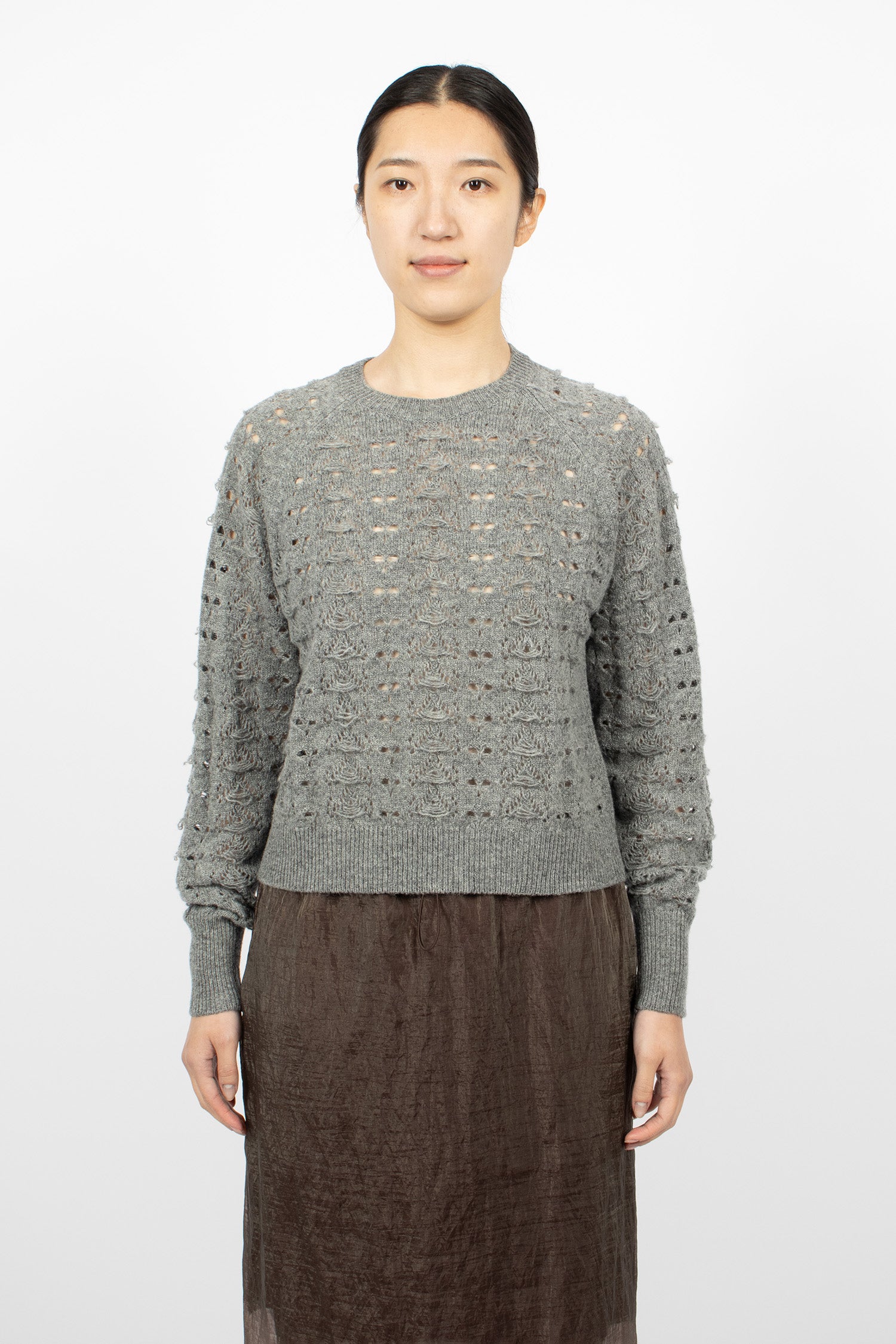 Bidane Knit Pullover Light Grey