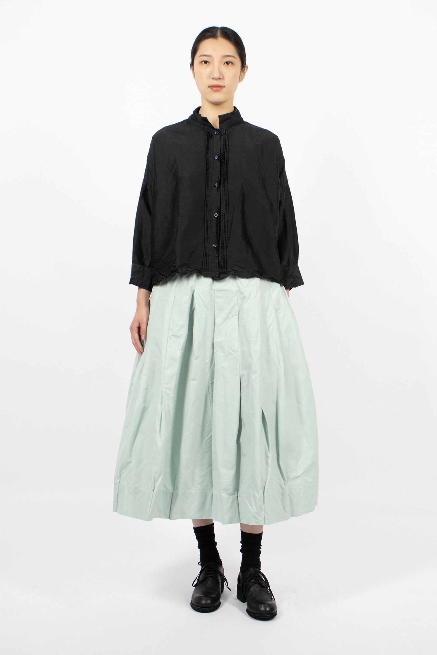Flower Waxed Skirt Aqua Quartz