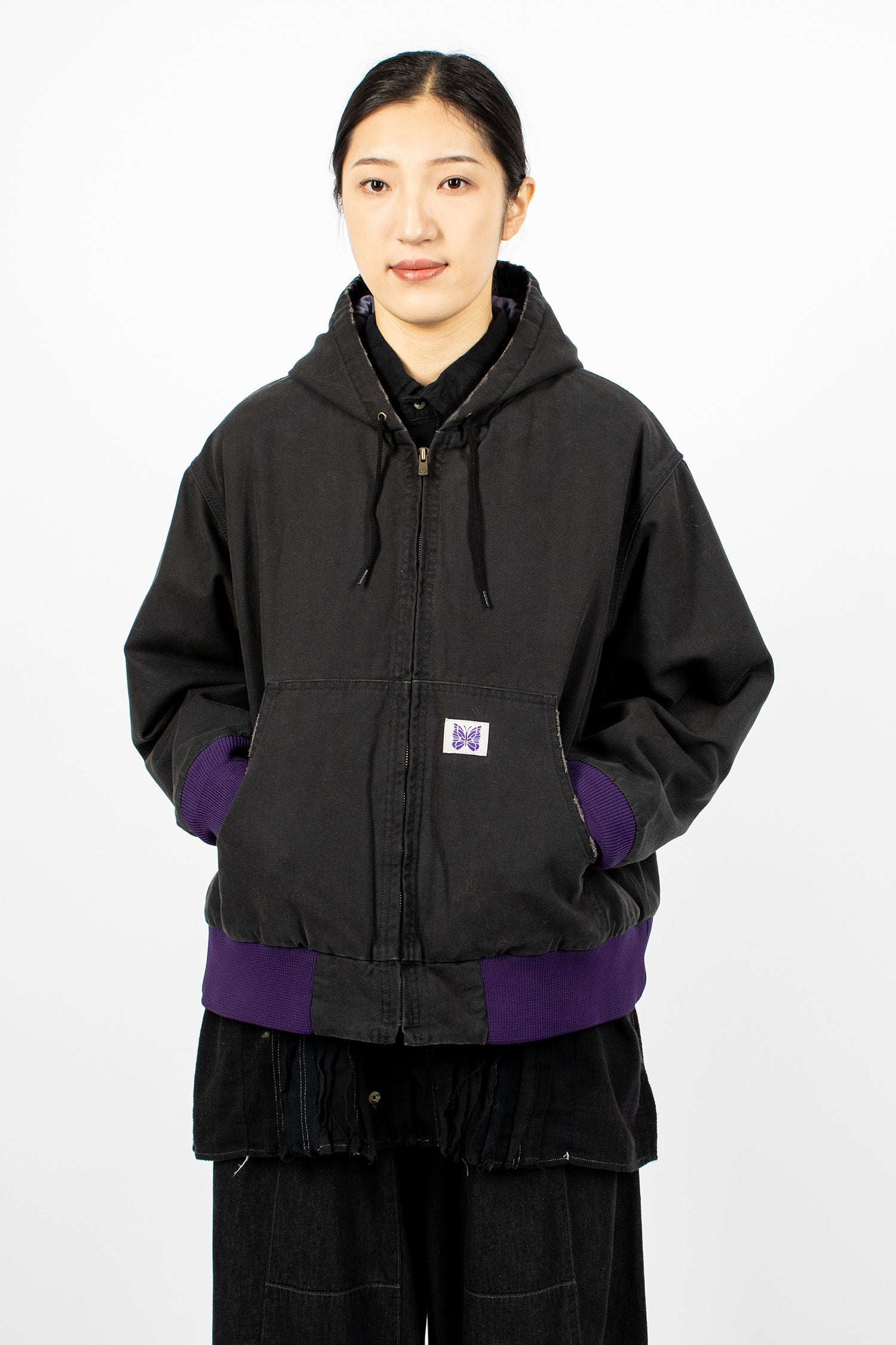 Zip Work Hoody Black