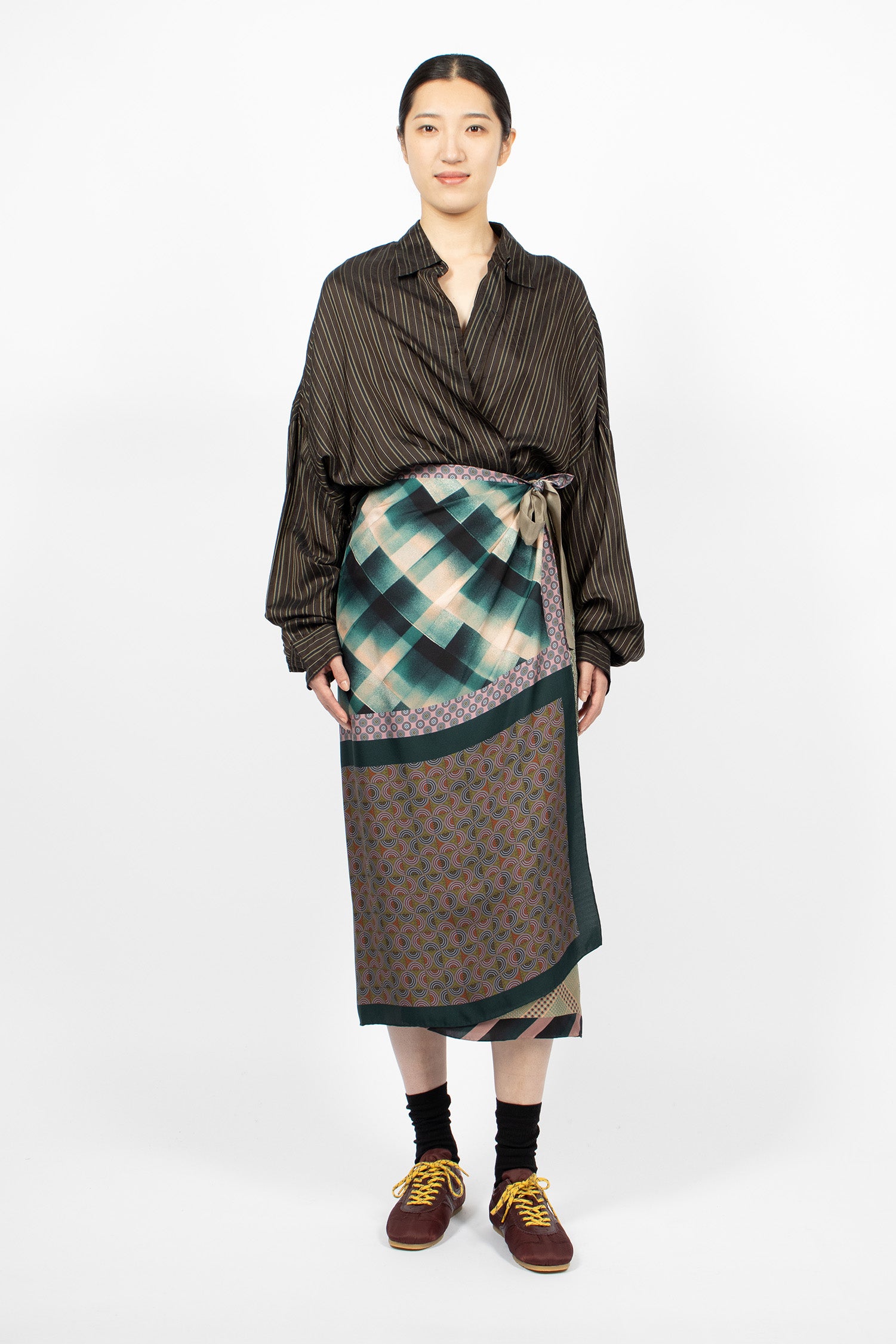 Long Wrap Scarf-Skirt Dessin A