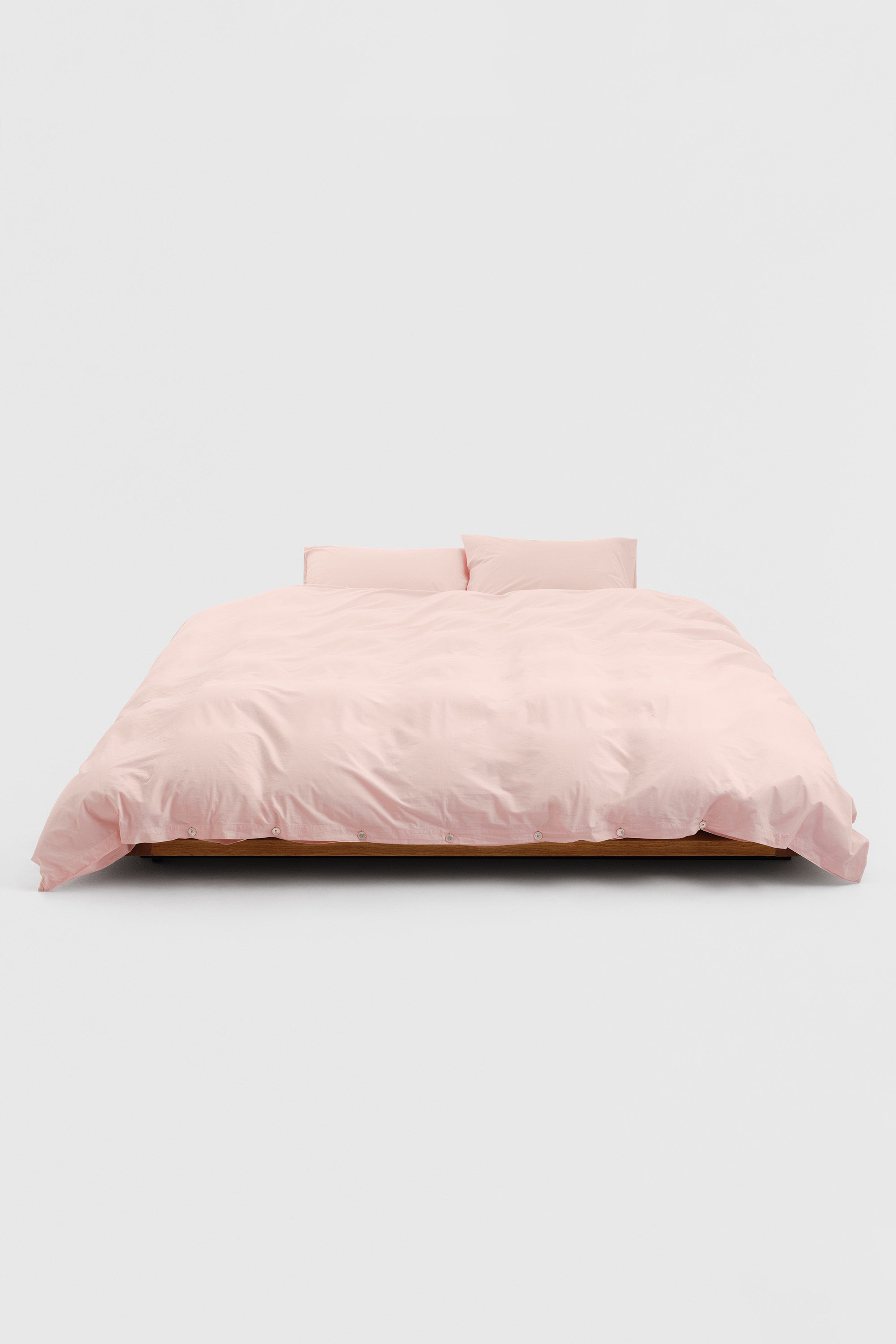 Percale King Duvet Cover Petal Pink