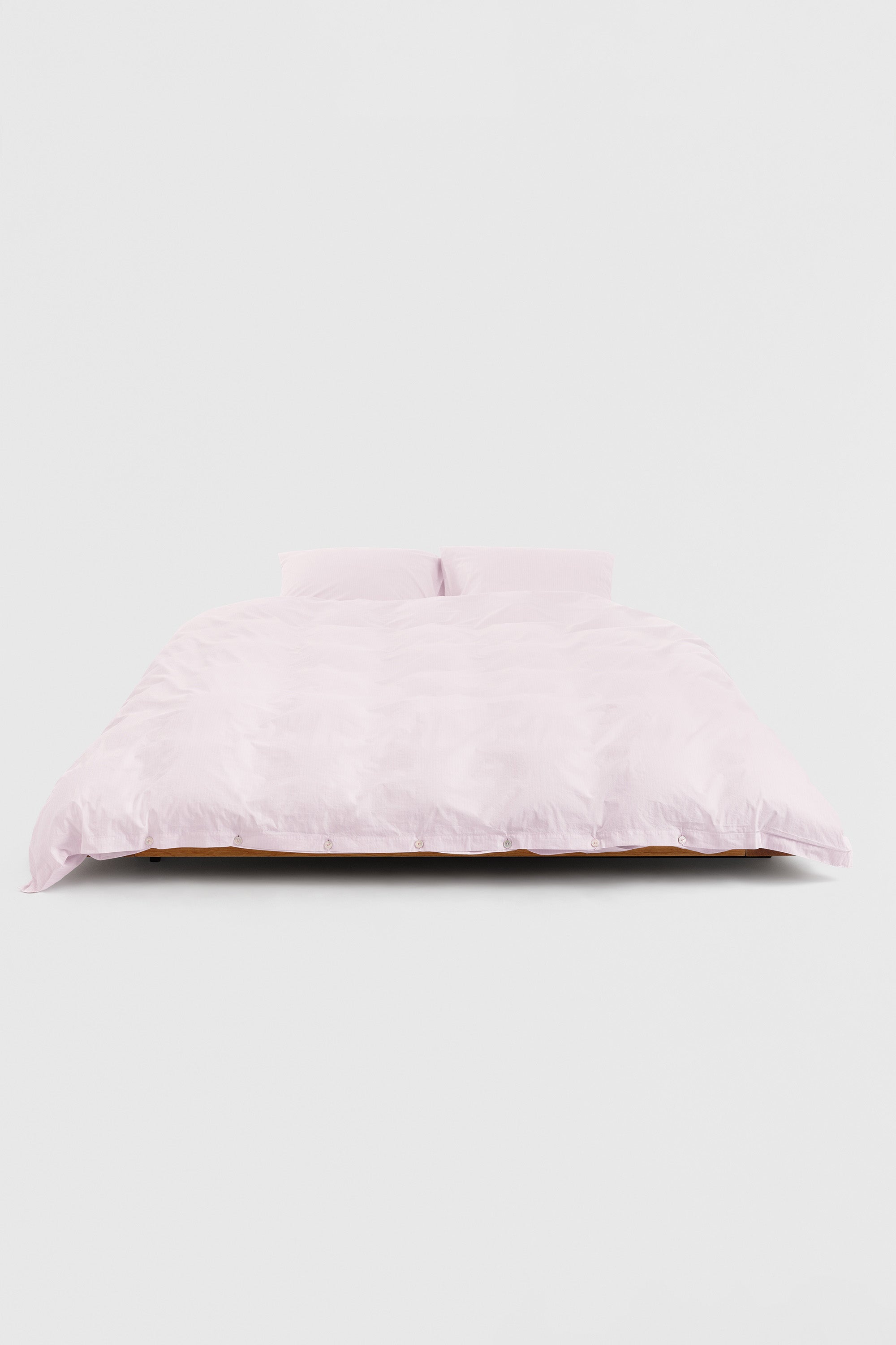 Percale Double Duvet Cover Petal Pink Stripes